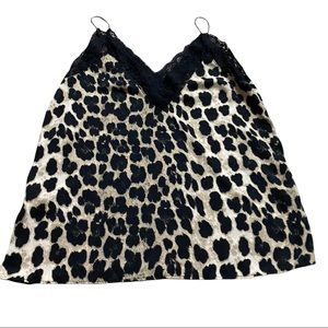 NEW Zara Basic Tank Tee - Animal Print - Size XS - TRENDY
